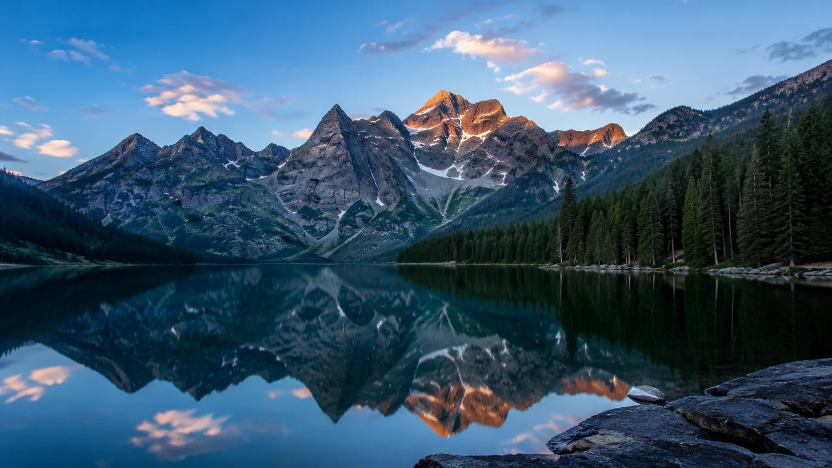 Blue Alpine Lake