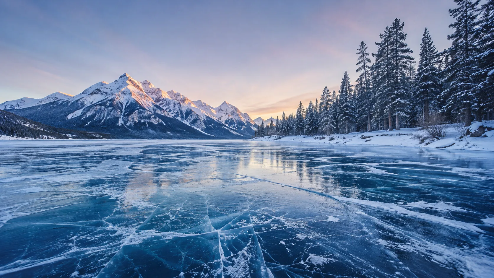 Frozen Mountain Lake